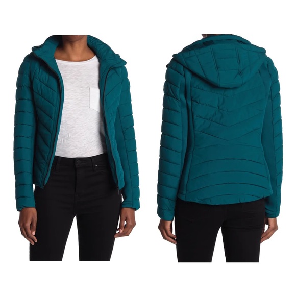 Bernardo Jackets & Coats Nwt Bernardo Quilted Hooded Packable